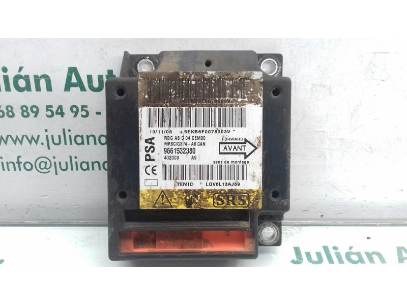 Recambio de centralita airbag para citroen c3 hdi 70 furio referencia OEM IAM 9661532380 LQV6L13AJ89 TEMIC
