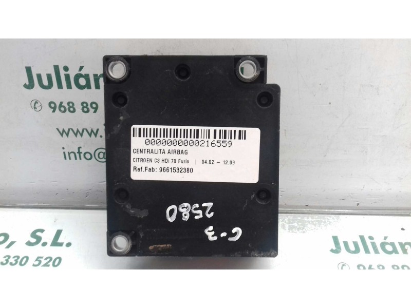Recambio de centralita airbag para citroen c3 hdi 70 furio referencia OEM IAM 9661532380 LQV6L13AJ89 TEMIC