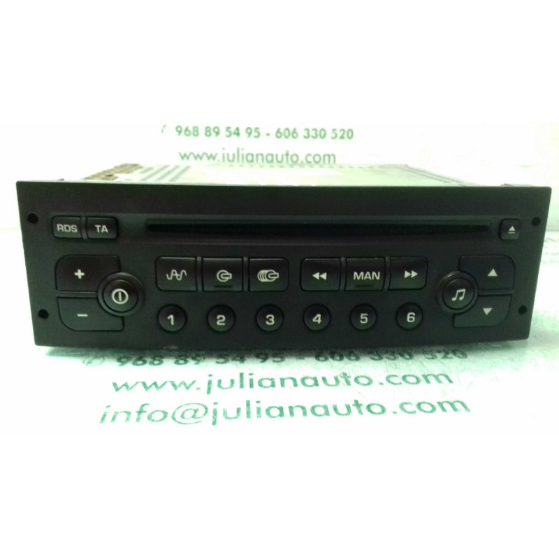 Recambio de sistema audio / radio cd para peugeot 206 berlina xs referencia OEM IAM 96599990XT  