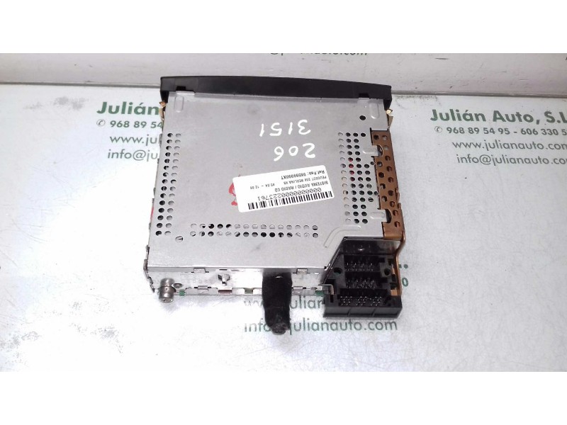 Recambio de sistema audio / radio cd para peugeot 206 berlina xs referencia OEM IAM 96599990XT  