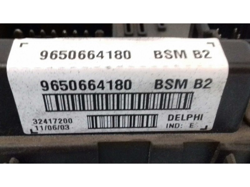 Recambio de caja reles / fusibles para peugeot 206 berlina xs referencia OEM IAM 9650664180 BSM B2 DELPHI