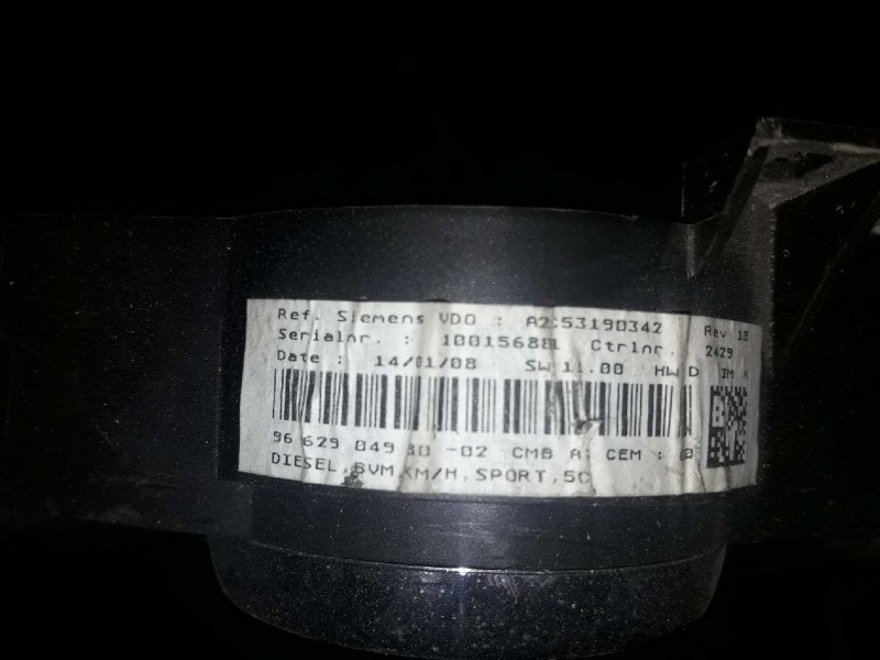 Recambio de cuadro instrumentos para peugeot 207 confort referencia OEM IAM A2C53190342 9662904980 100156881