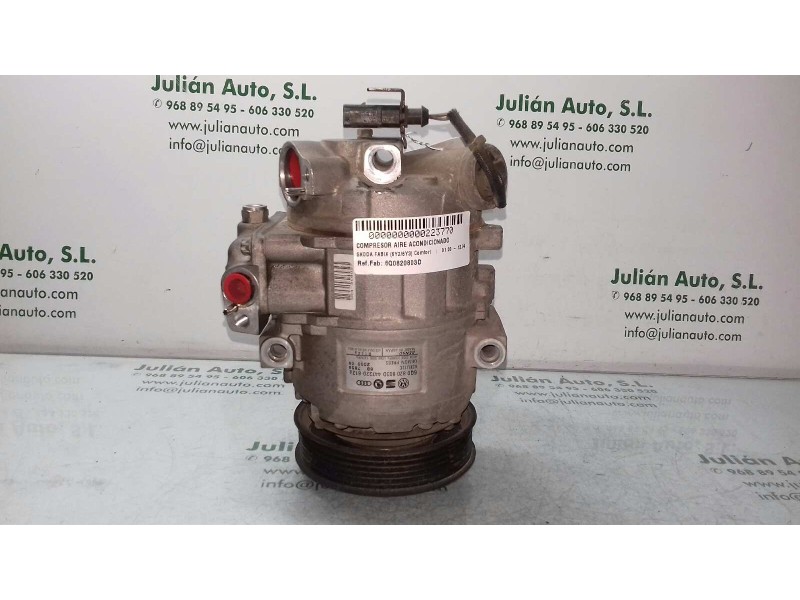Recambio de compresor aire acondicionado para skoda fabia (6y2/6y3) comfort referencia OEM IAM 6Q0820803D 6SEU12C SANDEN