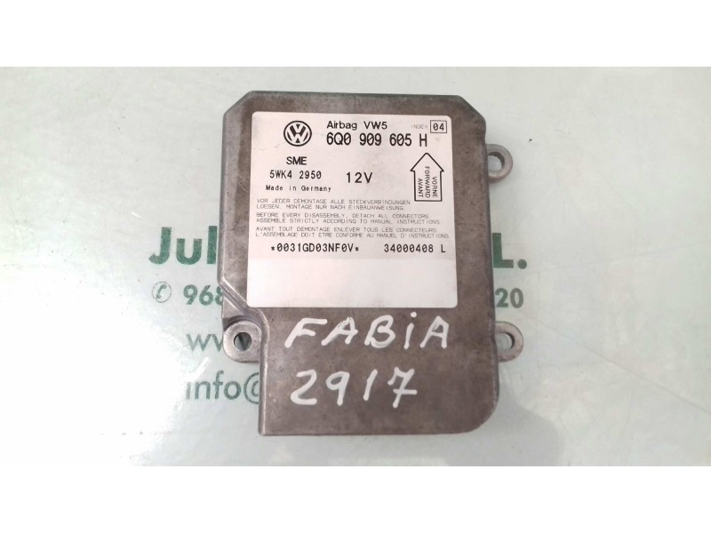 Recambio de centralita airbag para skoda fabia (6y2/6y3) comfort referencia OEM IAM 6Q0909605H 5WK42950 