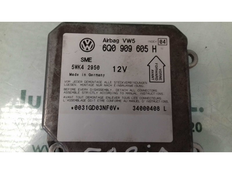 Recambio de centralita airbag para skoda fabia (6y2/6y3) comfort referencia OEM IAM 6Q0909605H 5WK42950 