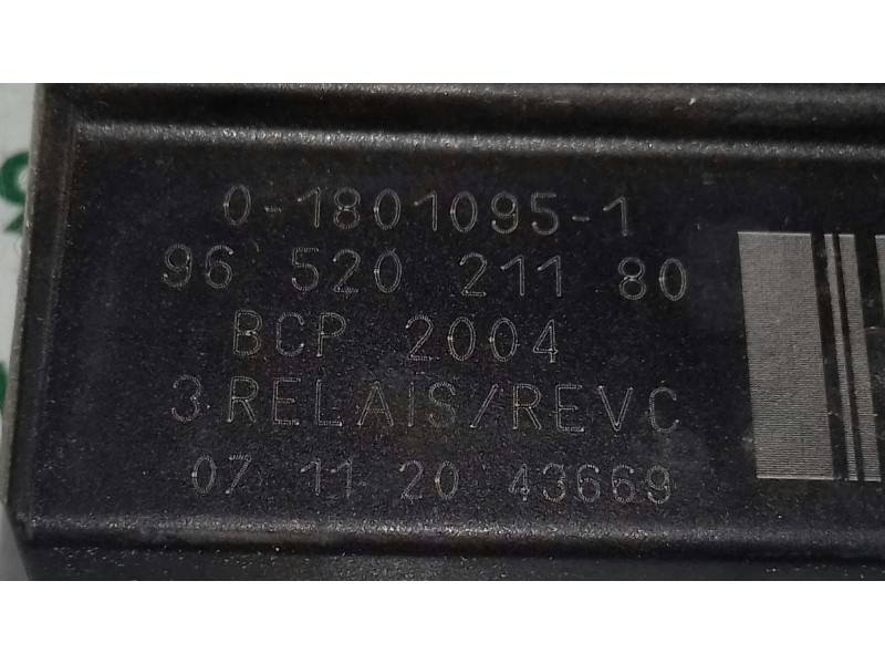 Recambio de caja precalentamiento para citroen c3 1.4 hdi audace sensodrive referencia OEM IAM 9652021180 018010951 
