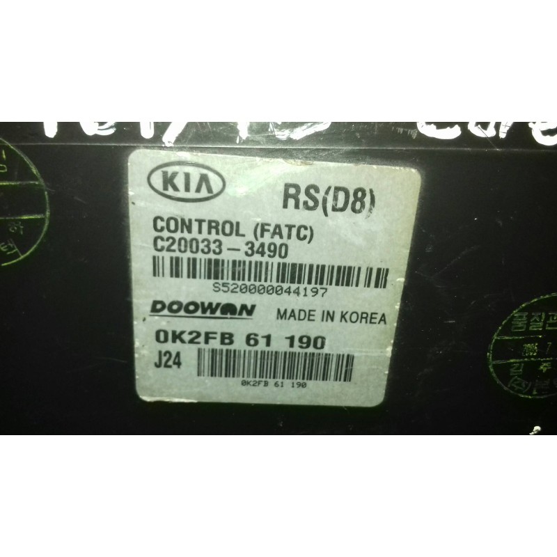 Recambio de mando calefaccion / aire acondicionado para kia carens 2.0 crdi ex monovolumen referencia OEM IAM 0K2FB61190 C200333