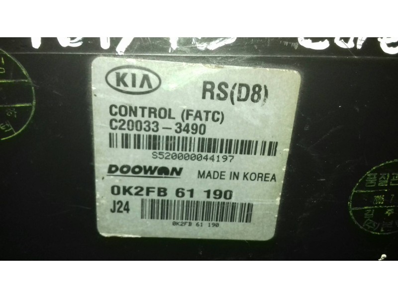 Recambio de mando calefaccion / aire acondicionado para kia carens 2.0 crdi ex monovolumen referencia OEM IAM 0K2FB61190 C200333