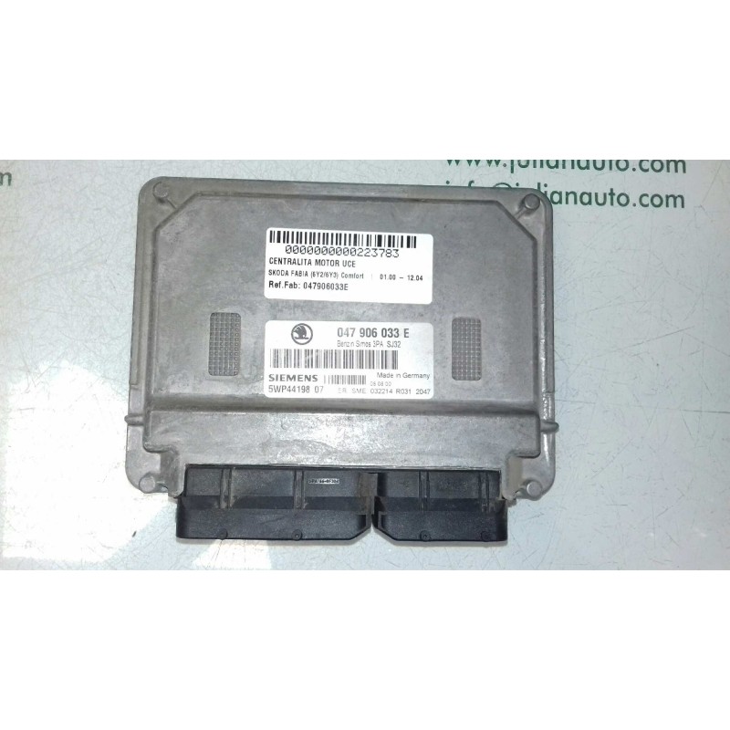 Recambio de centralita motor uce para skoda fabia (6y2/6y3) comfort referencia OEM IAM 047906033E 5WP4419807 SIEMENS