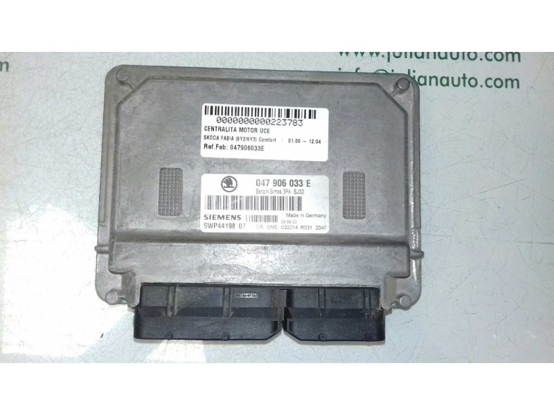 Recambio de centralita motor uce para skoda fabia (6y2/6y3) comfort referencia OEM IAM 047906033E 5WP4419807 SIEMENS