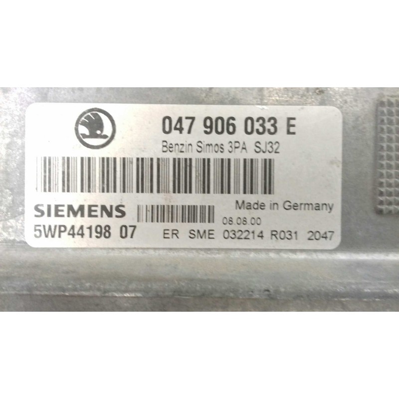 Recambio de centralita motor uce para skoda fabia (6y2/6y3) comfort referencia OEM IAM 047906033E 5WP4419807 SIEMENS