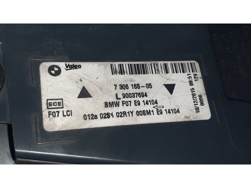 Recambio de piloto trasero izquierdo para bmw serie 5 berlina (g30) 520i referencia OEM IAM 730616505  EXT - ALET