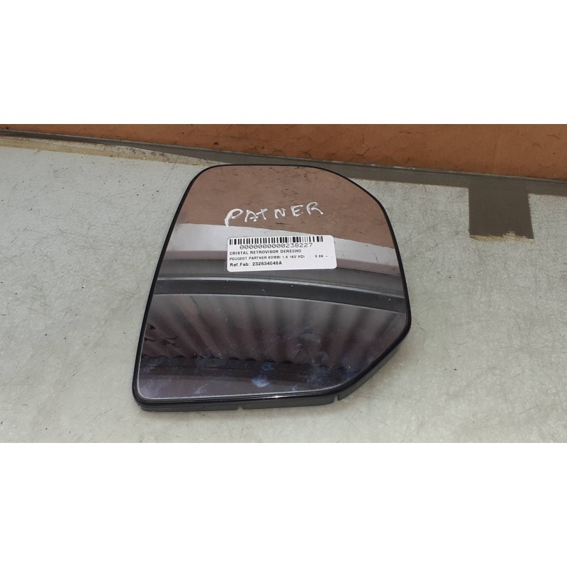 Recambio de cristal retrovisor derecho para peugeot partner kombi 1.6 16v hdi referencia OEM IAM 232634048A 232634048 