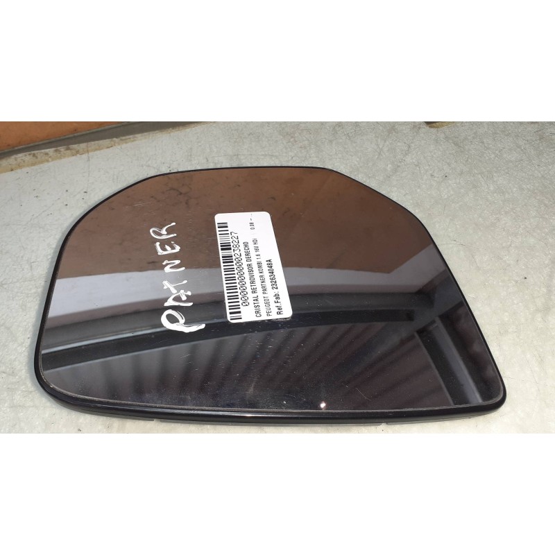 Recambio de cristal retrovisor derecho para peugeot partner kombi 1.6 16v hdi referencia OEM IAM 232634048A 232634048 