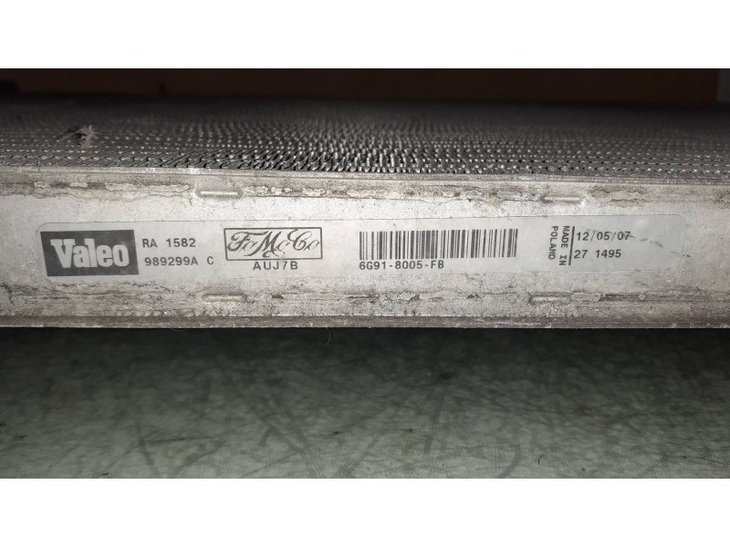 Recambio de radiador agua para land rover freelander (lr2) td4 e referencia OEM IAM 6G918005FB 989299A FOMOGO