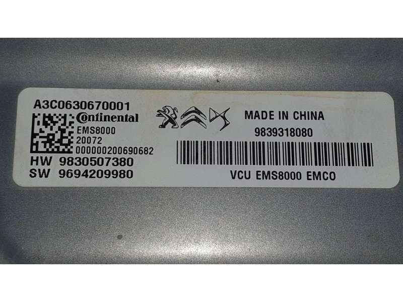 Recambio de centralita motor uce para peugeot 3008 allure referencia OEM IAM 9839318080 A3C0630670001 9694209980