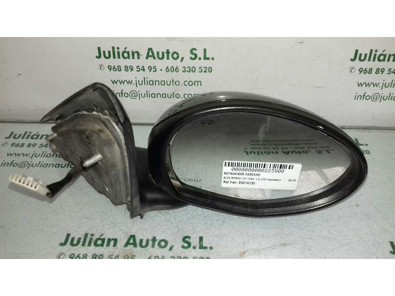 Recambio de retrovisor derecho para alfa romeo 147 (190) 1.9 jtd impression referencia OEM IAM E9014133  ELECTRICO