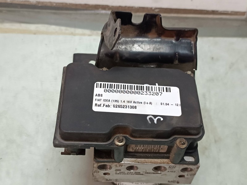 Recambio de abs para fiat idea (135) 1.4 16v active (i+a) referencia OEM IAM 0265231308 46826209 040203
