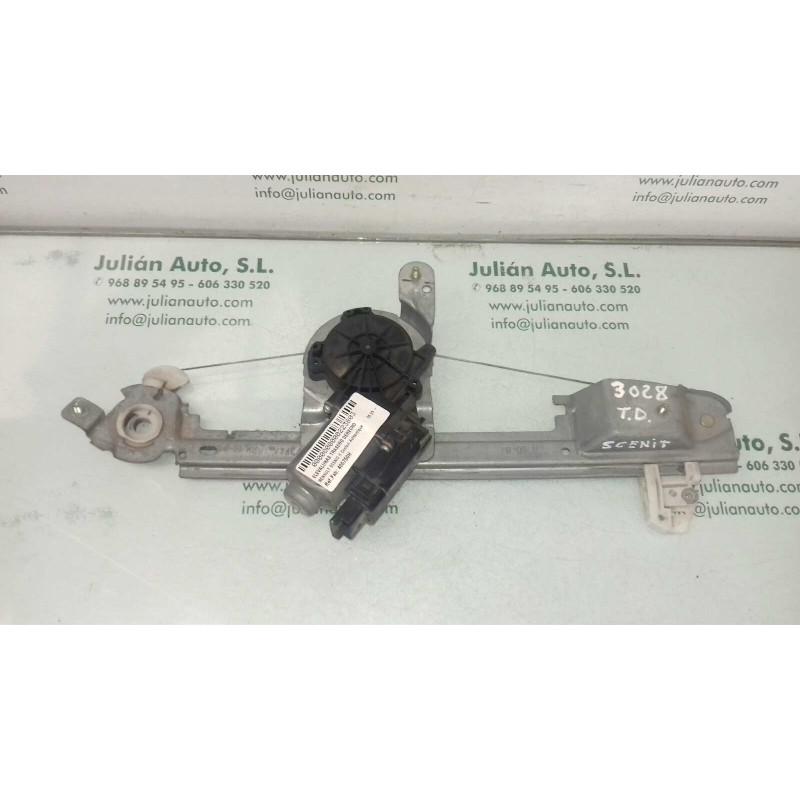 Recambio de elevalunas trasero derecho para renault scenic ii confort authentique referencia OEM IAM 400750H 17374A ELECTRICO