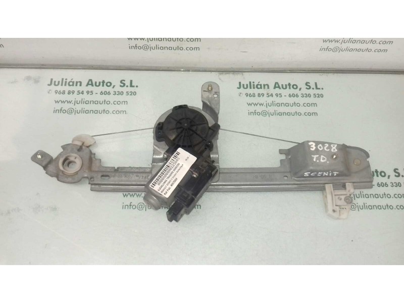 Recambio de elevalunas trasero derecho para renault scenic ii confort authentique referencia OEM IAM 400750H 17374A ELECTRICO