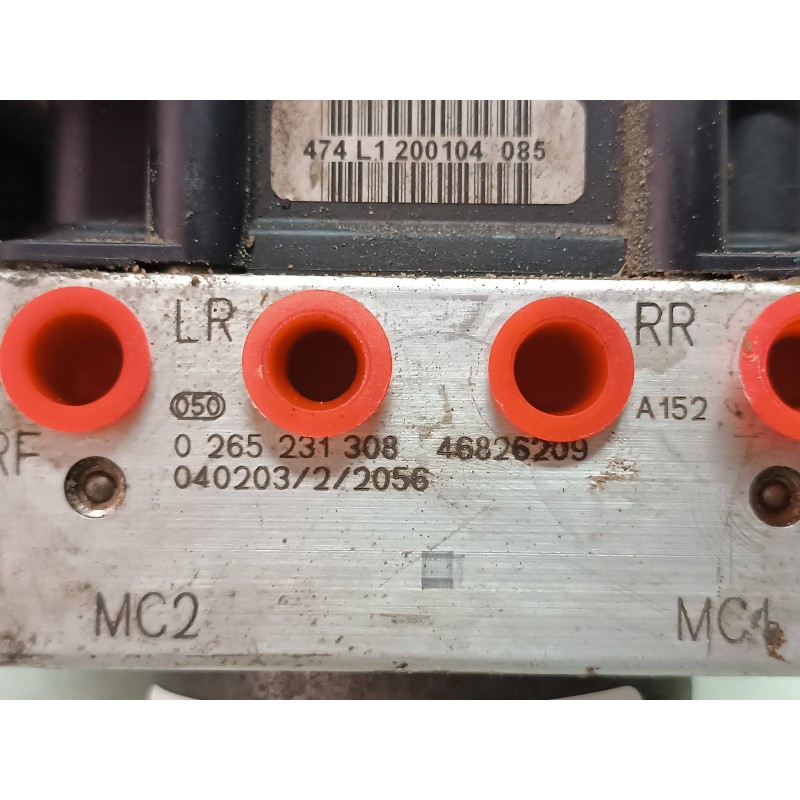 Recambio de abs para fiat idea (135) 1.4 16v active (i+a) referencia OEM IAM 0265231308 46826209 040203