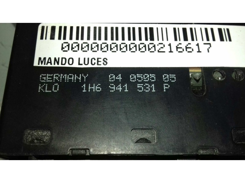 Recambio de mando luces para volkswagen golf iii berlina (1h1) gti referencia OEM IAM 1H6941531P 04050505 