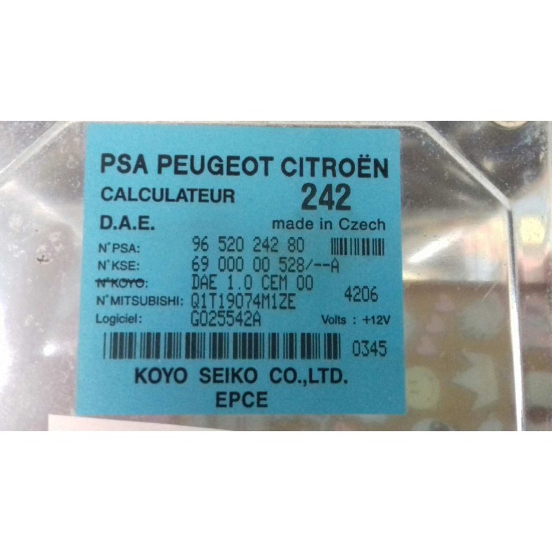 Recambio de modulo electronico para citroen c3 1.4 hdi sx plus referencia OEM IAM 9652024280 6900000528A 242