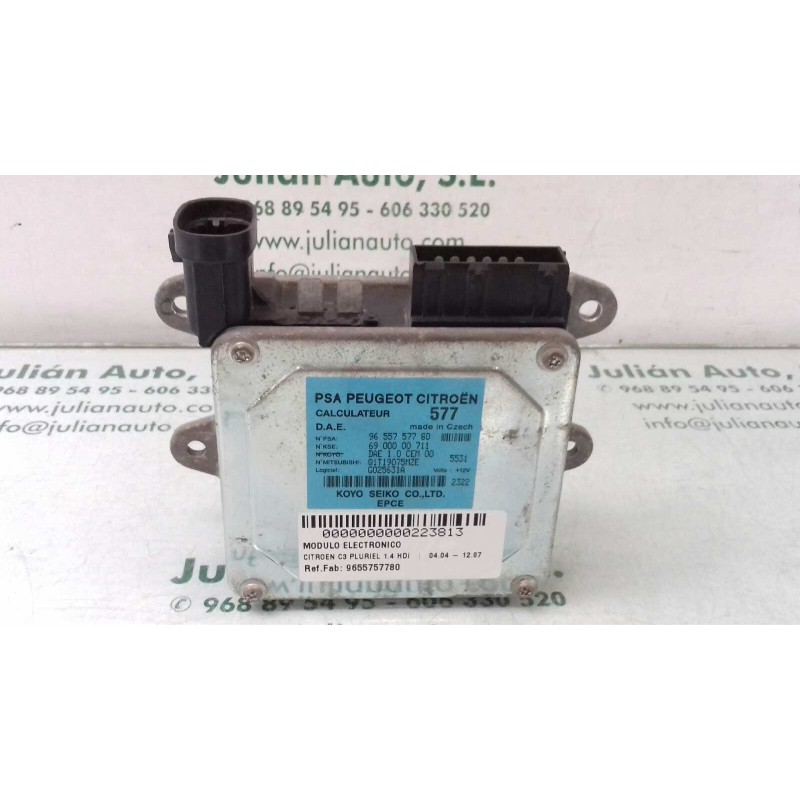 Recambio de modulo electronico para citroen c3 pluriel 1.4 hdi referencia OEM IAM 9655757780 6900000711 577