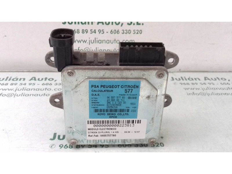 Recambio de modulo electronico para citroen c3 pluriel 1.4 hdi referencia OEM IAM 9655757780 6900000711 577