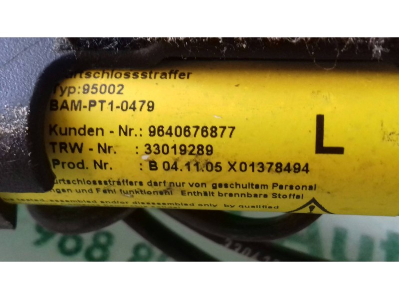 Recambio de pretensor airbag izquierdo para citroen c2 furio referencia OEM IAM 9640676877 33019289 