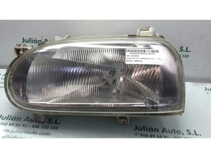 Recambio de faro izquierdo para volkswagen golf iii berlina (1h1) gti referencia OEM IAM 13886100L  HELLE