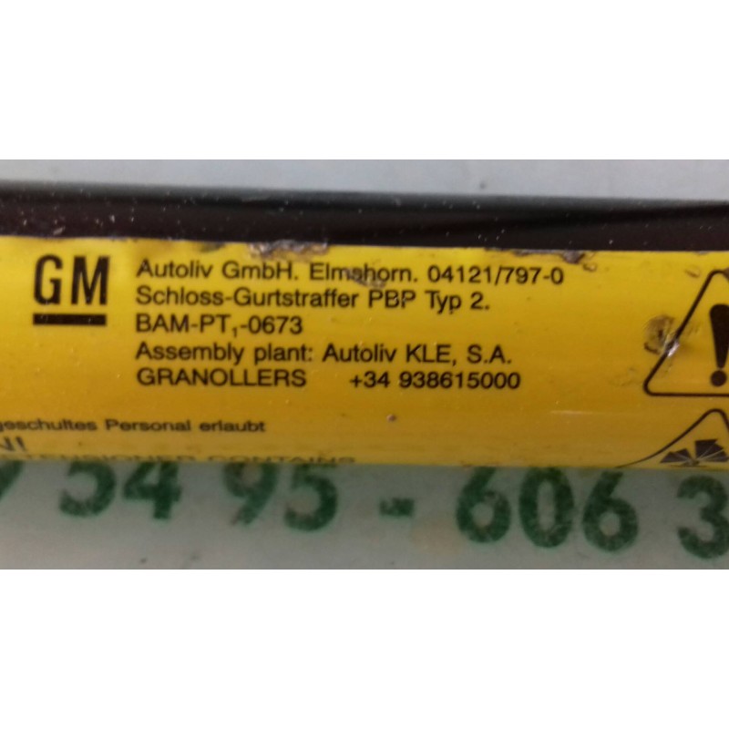 Recambio de pretensor airbag derecho para opel astra g berlina comfort referencia OEM IAM 041217970 90560656 R3032881328