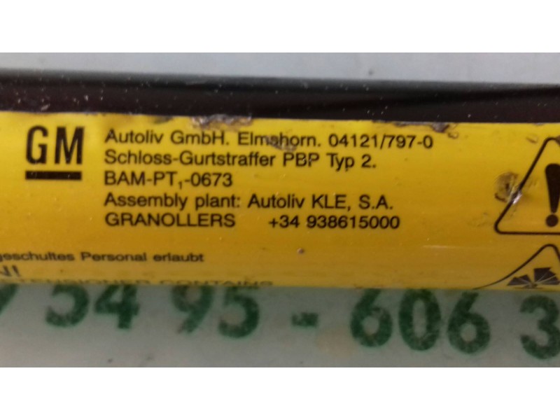 Recambio de pretensor airbag derecho para opel astra g berlina comfort referencia OEM IAM 041217970 90560656 R3032881328