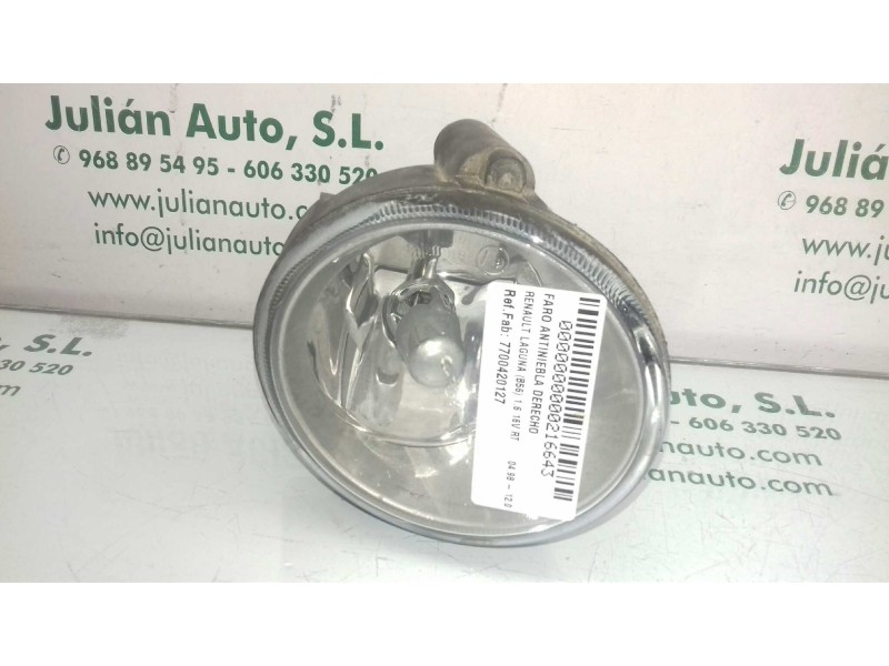 Recambio de faro antiniebla derecho para renault laguna (b56) 1.6 16v rt referencia OEM IAM 7700420127 67736981 