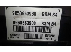 Recambio de caja reles / fusibles para peugeot 206 berlina x-line referencia OEM IAM 9650663980 BSM B4 DELPHI 2