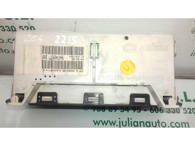 Recambio de pantalla multifuncion para peugeot 206 berlina x-line referencia OEM IAM 9647409777 21669457 216592759