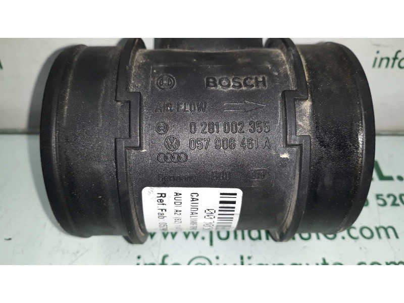 Recambio de caudalimetro para audi a2 (8z) 1.4 tdi (55kw) referencia OEM IAM 057906461A 0281002355 BOSCH