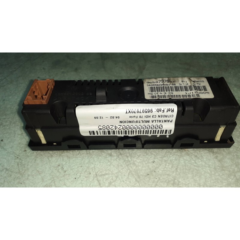 Recambio de pantalla multifuncion para citroen c3 hdi 70 furio referencia OEM IAM 96597970XT 96597970 555550290202