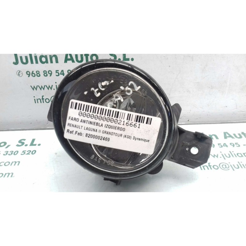 Recambio de faro antiniebla izquierdo para renault laguna ii grandtour (kg0) dynamique referencia OEM IAM 8200002469 89201775 VA