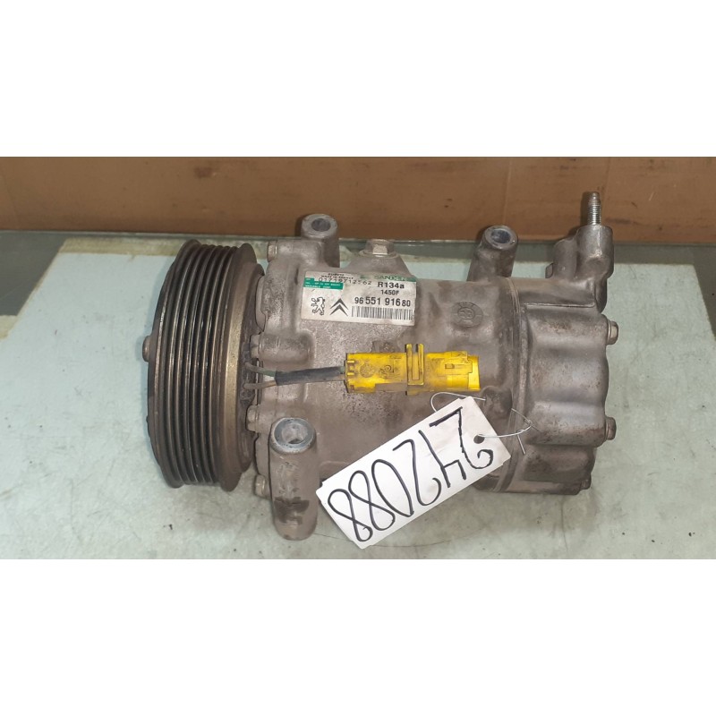 Recambio de compresor aire acondicionado para citroen c3 hdi 70 furio referencia OEM IAM 9655191680 SD6V12 SANDEN