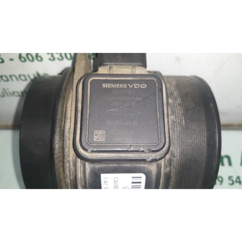 Recambio de caudalimetro para fiat scudo furgón (272) 10 l1h1 130 multijet referencia OEM IAM 9645948980 5WK97002 SIEMENS VDO Recambio de caudalimetro para fiat scudo furgón (272) 10 l1h1 130 multijet referencia OEM IAM 9645948980 5WK97002 SIEMENS VDO