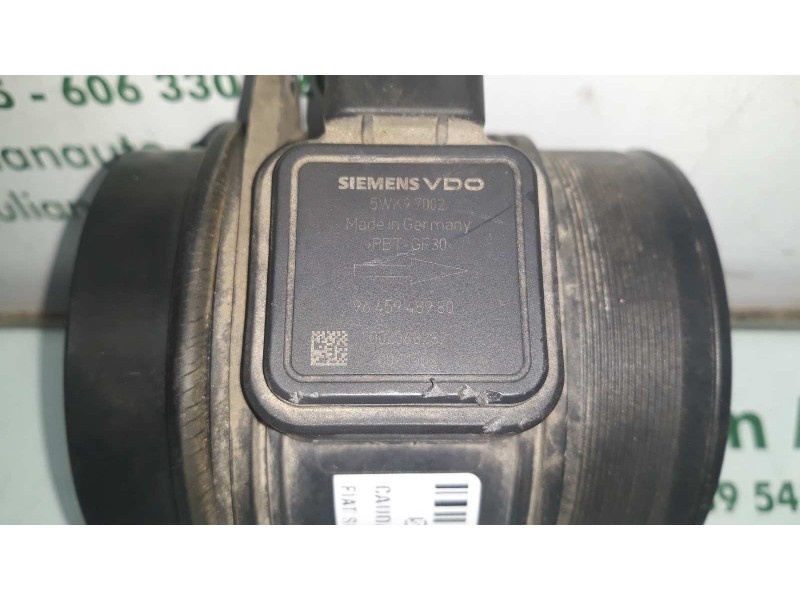 Recambio de caudalimetro para fiat scudo furgón (272) 10 l1h1 130 multijet referencia OEM IAM 9645948980 5WK97002 SIEMENS VDO Recambio de caudalimetro para fiat scudo furgón (272) 10 l1h1 130 multijet referencia OEM IAM 9645948980 5WK97002 SIEMENS VDO