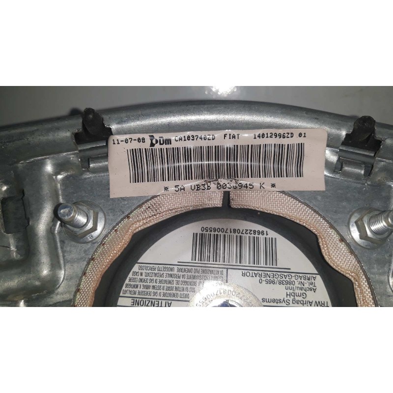 Recambio de airbag delantero izquierdo para fiat scudo furgón (272) 12 l1h1 130 multijet referencia OEM IAM 1412996ZD CA103740ZD Recambio de airbag delantero izquierdo para fiat scudo furgón (272) 12 l1h1 130 multijet referencia OEM IAM 1412996ZD CA103740ZD