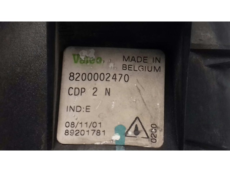 Recambio de faro antiniebla derecho para renault laguna ii (bg0) authentique referencia OEM IAM 8200002470 89201781 VALEO