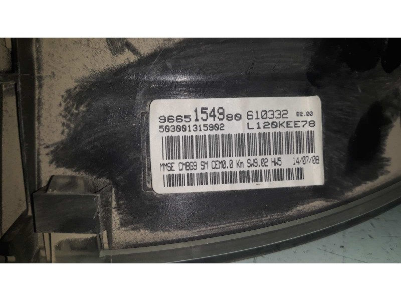 Recambio de cuadro instrumentos para fiat scudo furgón (272) 12 l1h1 130 multijet referencia OEM IAM 9665154980  MAGNETI MARELLI