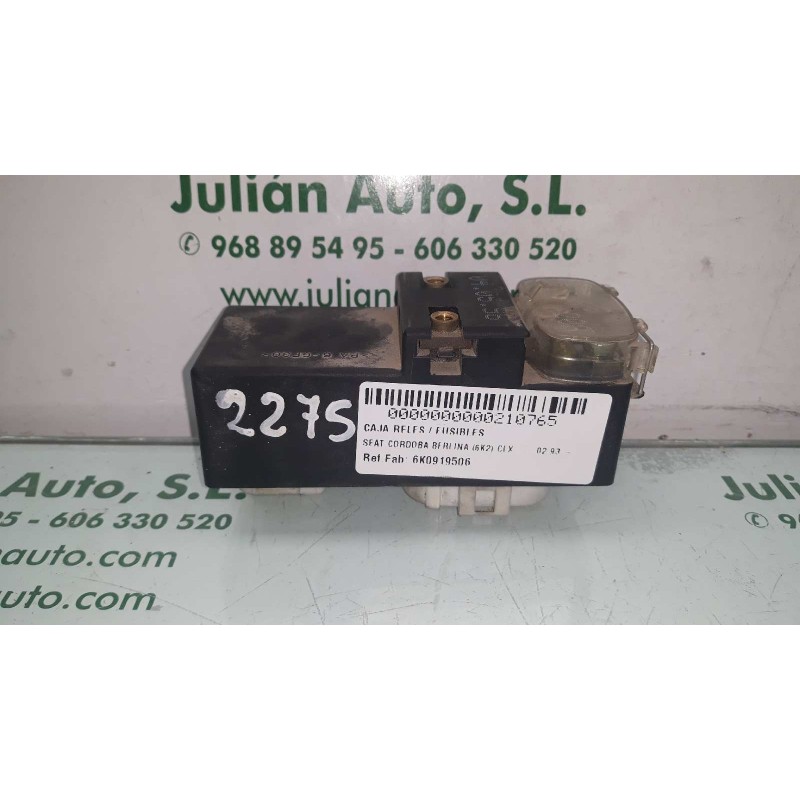 Recambio de caja reles / fusibles para seat cordoba berlina (6k2) clx referencia OEM IAM 6K0919506 898846000 