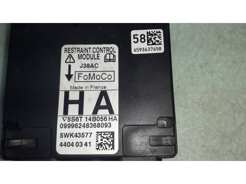 Recambio de centralita airbag para ford fiesta (cbk) ambiente referencia OEM IAM 5S6T14B056HA 5WK43577 6593637658