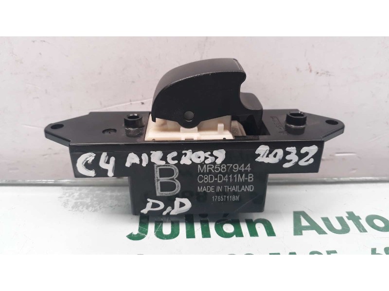 Recambio de mando elevalunas delantero derecho para citroen c4 aircross seduction referencia OEM IAM MR587944 C8DD411MB 1765T11B