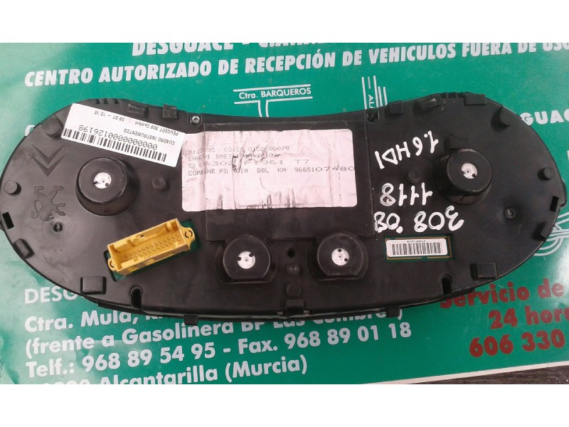 Recambio de cuadro instrumentos para peugeot 308 confort referencia OEM IAM 9665107480 503001550309 