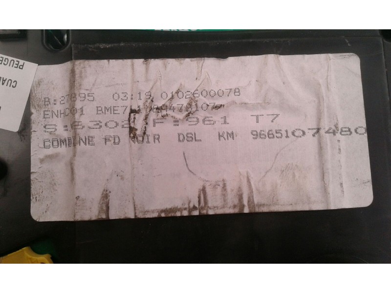 Recambio de cuadro instrumentos para peugeot 308 confort referencia OEM IAM 9665107480 503001550309 